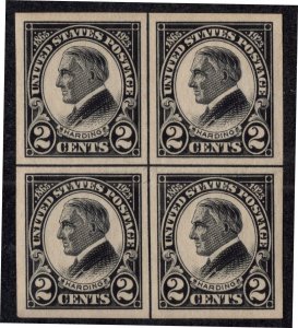 U.S. - 611 - Centerline Block of 4 - EXTRA FINE - Hinged