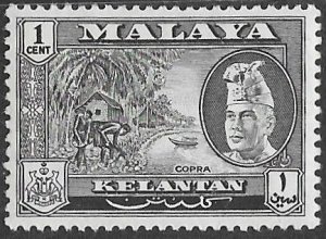 Malaya-Kelantan  # 72 Definitive - 1c  Copra    (1)  LH Unused