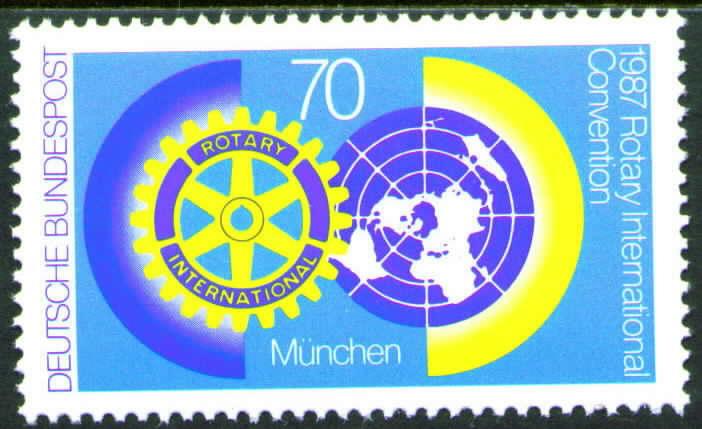 Germany Scott 1511 Mint No Gum MNG 1987 Rotary Intl. stamp