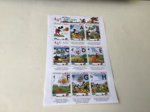 Republic Du Mali Walt Disney Mickey ABC mint never hinged stamps sheet Ref 55156