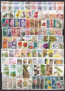 Flowers - 550+++ small stamp lot, FDS - (2243)