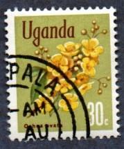 Uganda Scott #119 30c Flowers, Ochna Ovata (1969) CTO NH