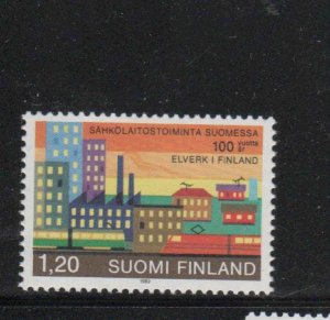 FINLAND #666   1982  ELECTRIC POWER PLANT   MINT  VF NH  O.G