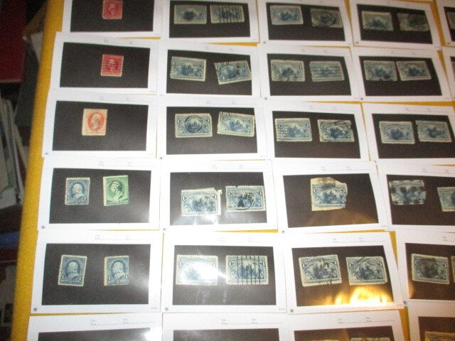 US COLLECTION ON APPROVAL CARDS, 1800'S ON, MINT/USED