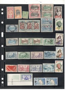 FRENCH POLYNESIA COLLECTION ON STOCK SHEET MINT/USED
