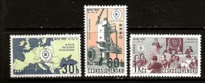 Czechoslovakia Sc 1060-2 NH SET of 1961- Map of Europe 