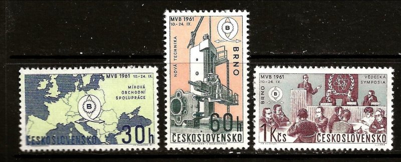 Czechoslovakia Sc 1060-2 NH SET of 1961- Map of Europe