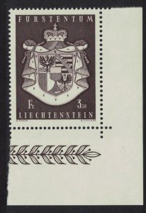 Liechtenstein Arms of Liechtenstein Corners 1969 MNH SG#498