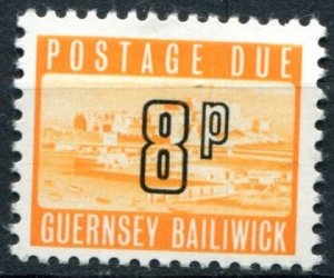 Guernsey  Sc#J15 MNH, 8p yel, Postage Due Series 1971-1976: Castle Cornet (1975)