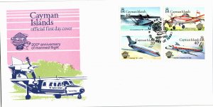 Cayman Islands, Worldwide First Day Cover, Aviation