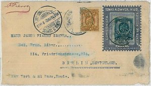 37537  - MEXICO -  POSTAL HISTORY - ADVERTISING FRAME cover to GERMANY - 1902