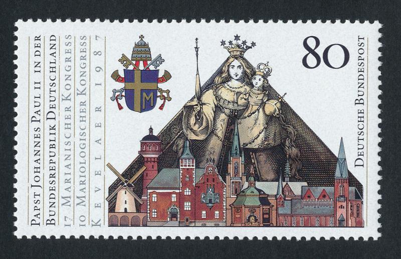 Germany 1503 MNH Pope John Paul II, Kevelaer, Papal Arms, Madonna & Child