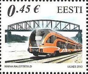 Estonia 2012 Railway bridges Trains of Baltic Joint issue of Baltic stamp MNH