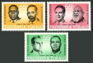 Trinidad & Tobago 427-429, MNH. Mi 514-516. Labor Day 1985. Labor leaders.