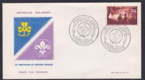 Malagasy # 356, Boy Scouts of Malagasy 40th Anniversary First Day Cover