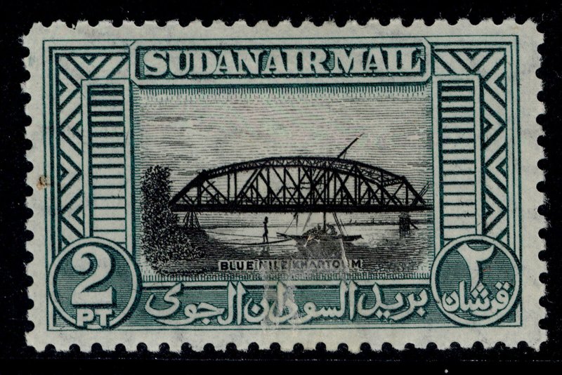 SUDAN GVI SG115, 2p black & blue-green, M MINT. 