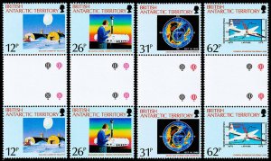 British Antarctic Territory Scott 176-179 Gutter Pairs (1991) Mint NH XF C