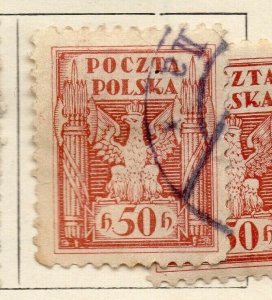 Poland 1919 Early Issue Fine Used 50h. NW-191985