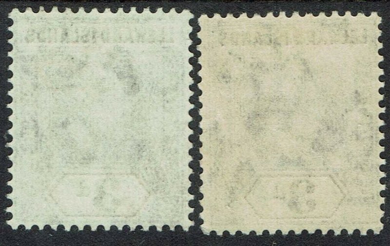 LEEWARD ISLANDS 1905 KEVII 3D BOTH PAPERS WMK MULTI CROWN CA