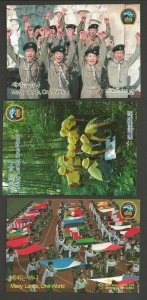 1991 Korea Boy Scout World Jamboree set 6 different postcards unused envelope