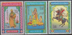 ALGERIA Sc# 362-4 CPL MNH SET of 3 MINIATURE PAINTINGS