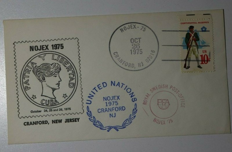 NOJEX Cranford NJ 1975 Philatelic Expo Cachet Cover