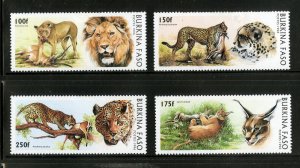 BURKINA FASO 1079-82 MH SCV $4.00 BIN $1.90 ANIMALS