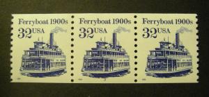 Scott 2466, 32 cent Ferryboat, PNC3 #3, shiny gum