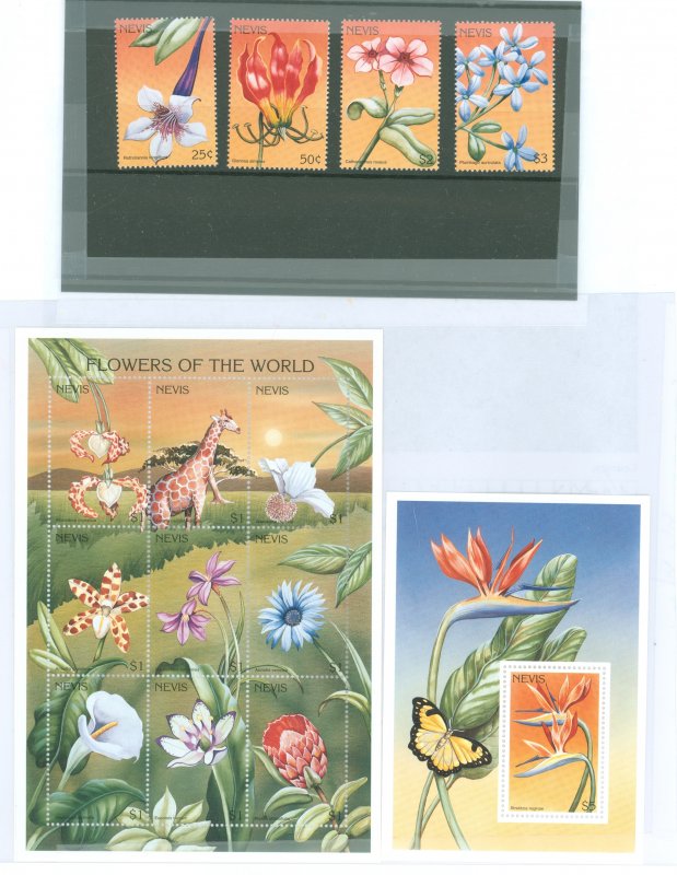 Nevis #980-85 Mint (NH) Single (Complete Set) (Flora) (Flowers)