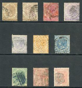 Straits Settlements SG11/18 Set to 32c (no 96c) including shades Used Cat 384 p