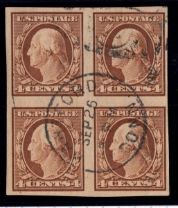 U.S. - 346- Block of 4 - Very Fine - Used