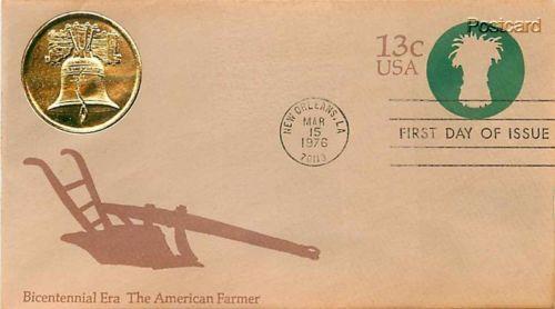 First Day Cover, Bicentennial,The American Farmer