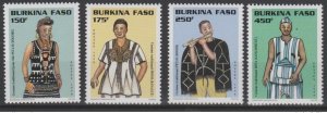 1998 Burkina Faso Mi. 1473 - 1476 Traditional Costume Clothes 4 Val. **-