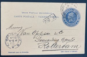 1908 Buenos Aires Argentina Postcard Stationery  Cover To Rotterdam Netherlands