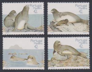 Madeira Mediterranean Monk Seal 4v SG#287-290 SC#168-171