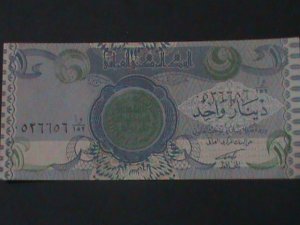 ​IRAQ CENTRAL BANK OF IRAQ-1 DINARS-UN- CIRCULATED BANK NOTE-VF-PATERM #5