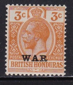 Album Treasures British Honduras Scott # MR3  George V  3c  War Tax MLH