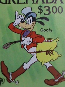 ​GRENADA STAMP- DISNEY CARTOON - GOOFY THE JOCKEY-MNH S/S SHEET VERY FINE
