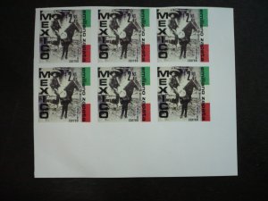 Stamps - Mexico- Cinderella Protest Stamps - Mint Never Hinged Sheet of 6 Stamps