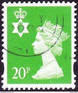 GREAT BRITAIN Northern Ireland 1997 QEII 20p Bright Green Machin SGNI79 FU