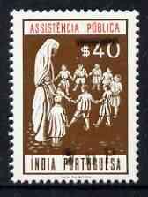 Portuguese India 1961 40c Charity Tax stamp (Children wit...