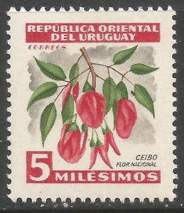 URUGUAY 605 MNH FLOWERS Z4237