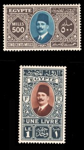 MOMEN: EGYPT SC #148-149 1932-7 MINT OG NH ROYAL COLLECTION LOTT #65829