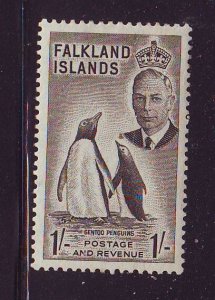 Falkland Islands Sc 115 1952 1/ G VI Penquin stamp mint