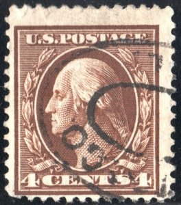 SC#377 4¢ Washington Single (1911) Used