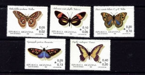 Argentina B111-15 MNH 1985 Butterflies