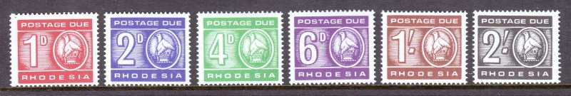 Rhodesia - Scott #J9-J14 - MNH - SCV $17.75