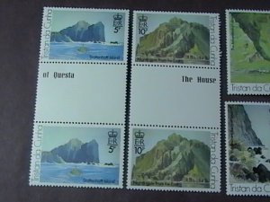 TRISTAN da CUNHA # 268-271-MINT/NH-COMPLETE SET OF CROSS GUTTER PAIRS--1980