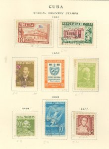 Cuba #E12-E20 Unused Multiple