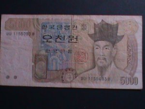 ​KOREA-2002- BANK OF KOREA-5000 WON- CIRCULATED-VF  WE SHIP TO WORLDWIDE -